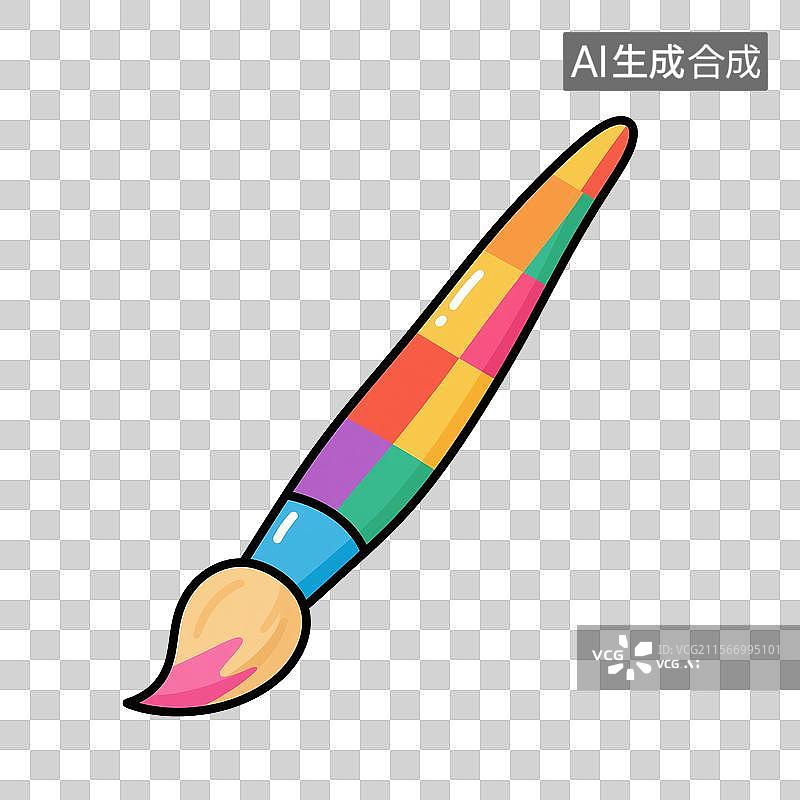 【AI数字艺术】多样色彩的卡通画笔插画图片素材