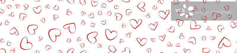 红色心形无缝图案图片素材