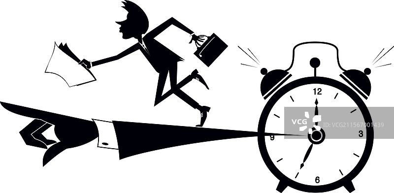 商人时间概念截止日期图片素材