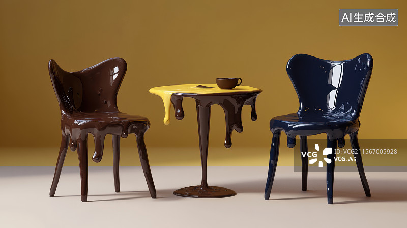 【AI数字艺术】巧克力牛奶冰淇淋夏天清凉甜品美食图片素材