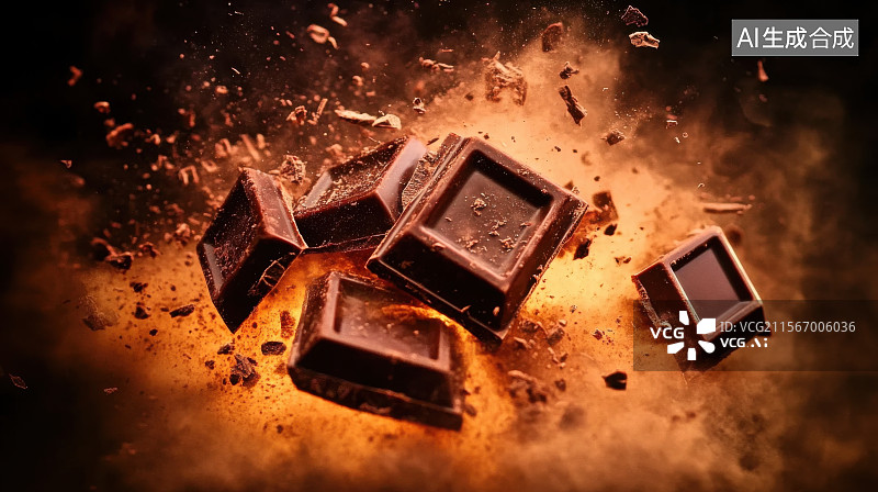 【AI数字艺术】巧克力牛奶冰淇淋夏天清凉甜品美食图片素材