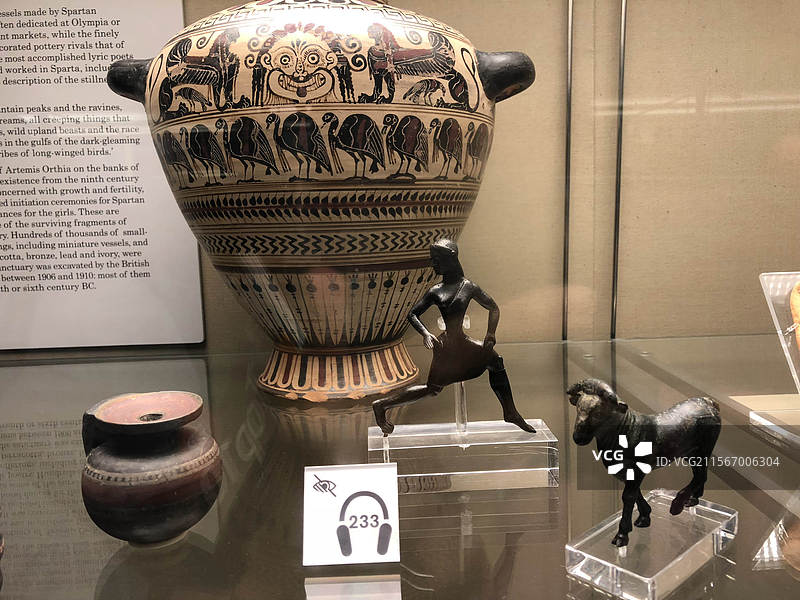 英国伦敦大英博物馆文物展品古董图片素材