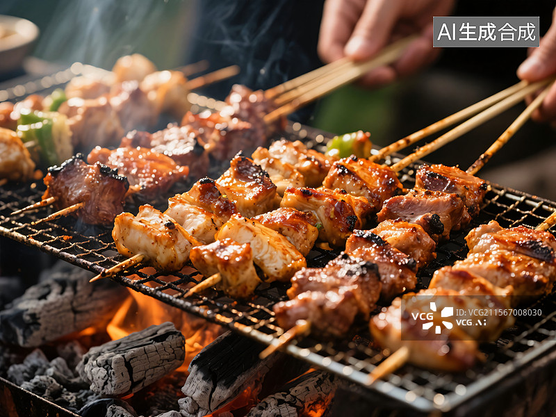 【AI数字艺术】户外烧烤美食瞬间图片素材