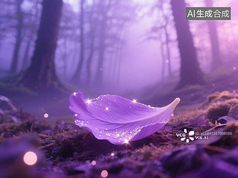 【AI数字艺术】梦幻花瓣飘落图片素材