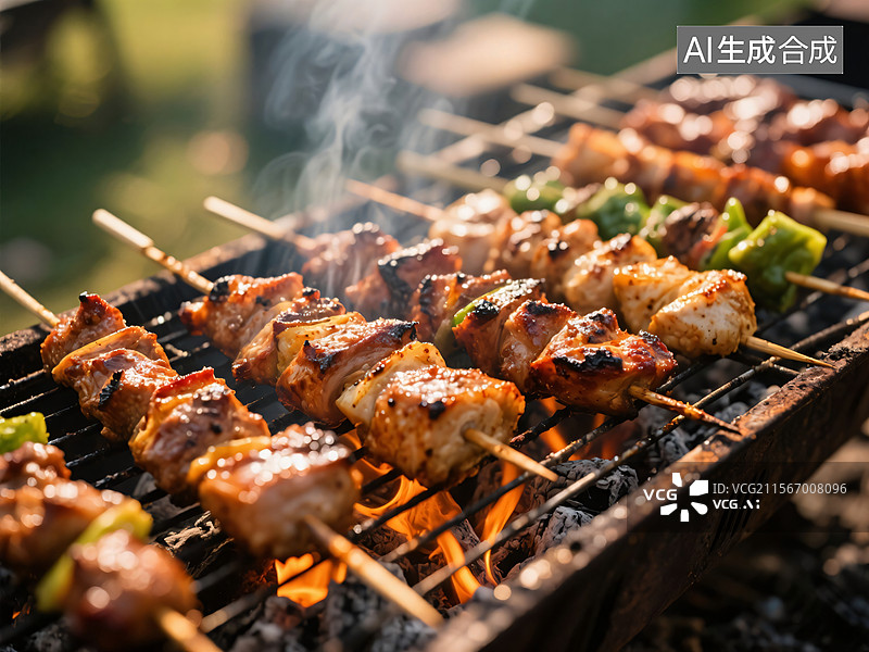 【AI数字艺术】户外烧烤美食瞬间图片素材