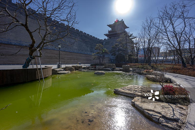 山西临汾古城公园图片素材