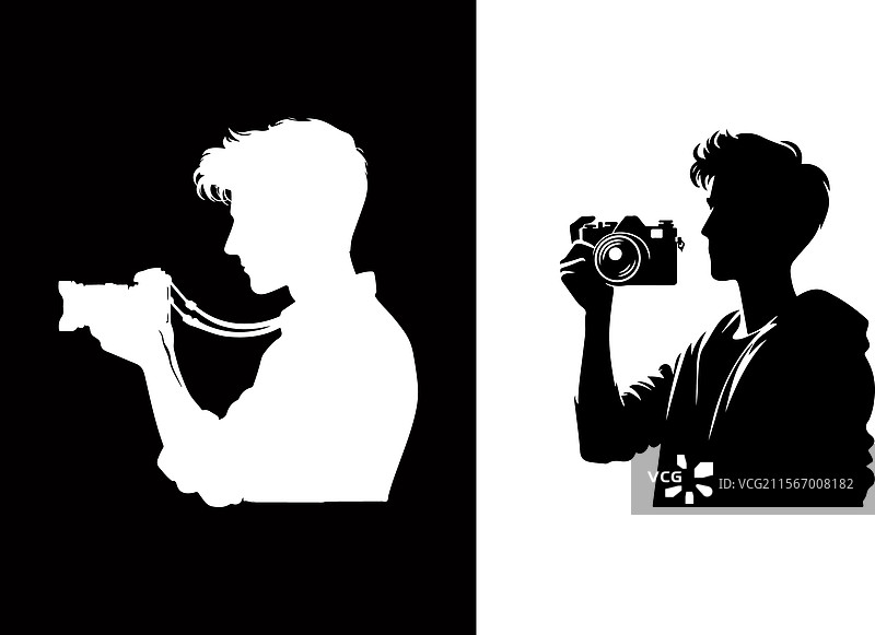 艺术设计中的摄影师剪影图片素材