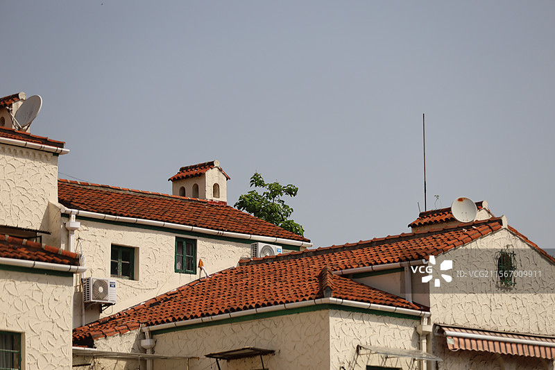 上海城市老洋房历史建筑房屋武康路武康大楼公寓别墅街景街道特写图片素材