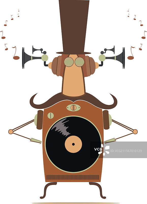 有趣的老式点唱机图片素材