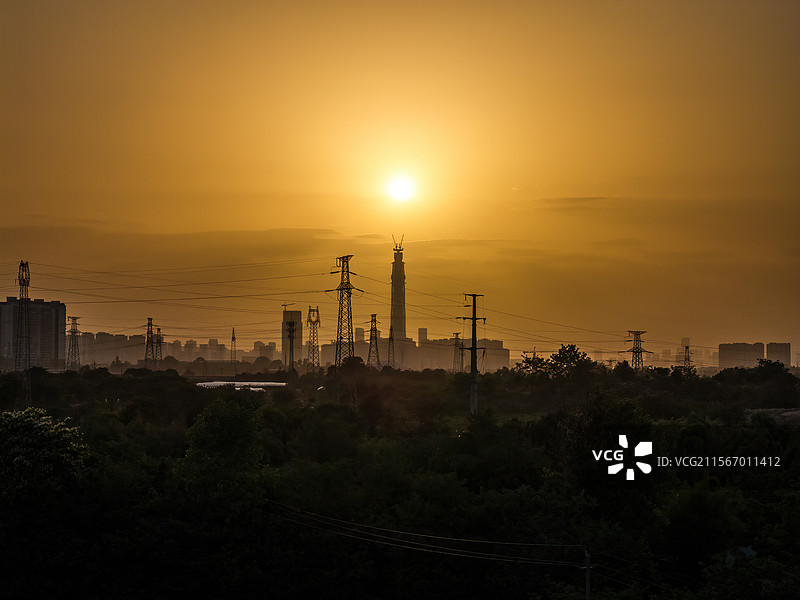 成都地铁2号站大面地铁站外金色麦浪图片素材