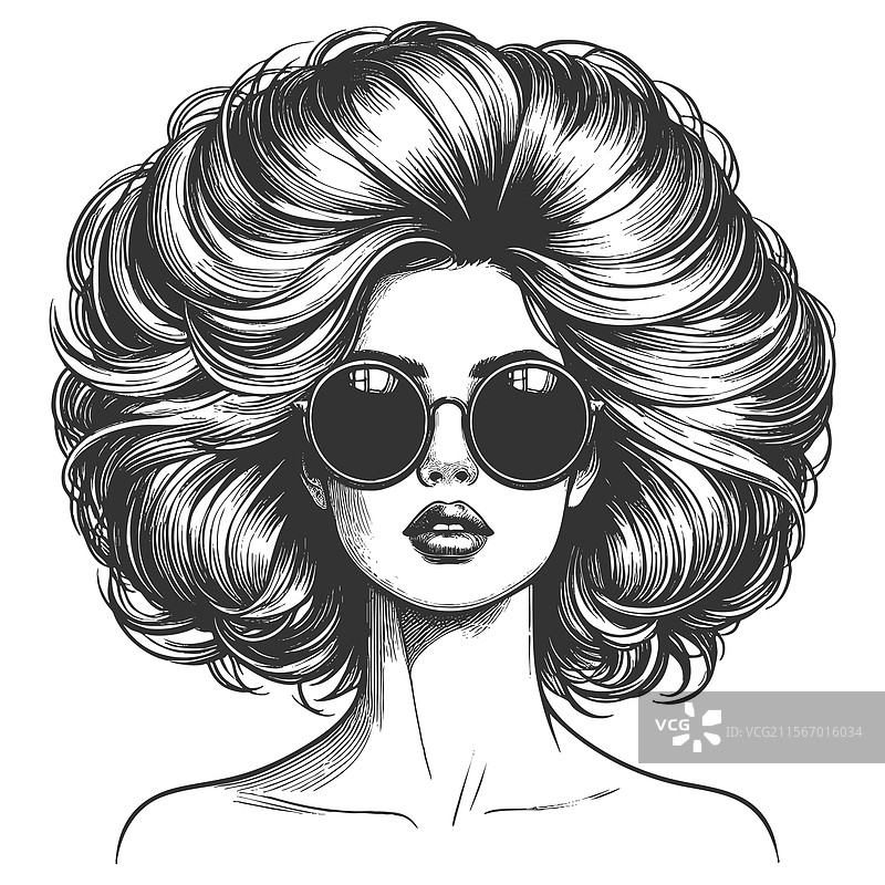 戴着太阳镜的女性时尚图片素材