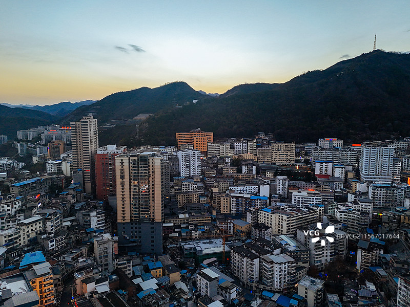 白河县 江岸路 王家坡 汉江 城市图片素材