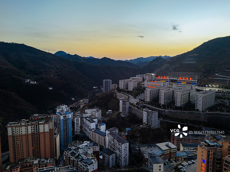 白河县 江岸路 王家坡 汉江 城市图片素材