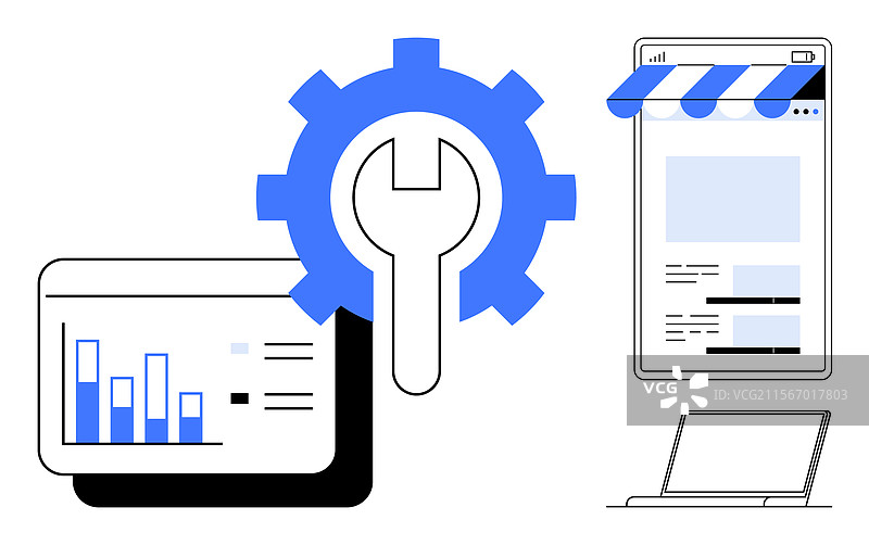 数字工具优化电子商务表现图片素材