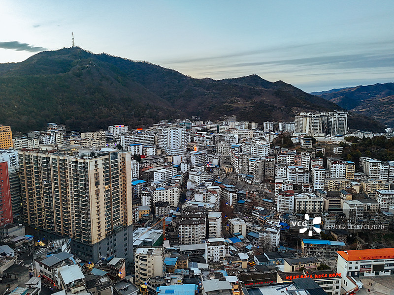 白河县 江岸路 王家坡 汉江 城市图片素材