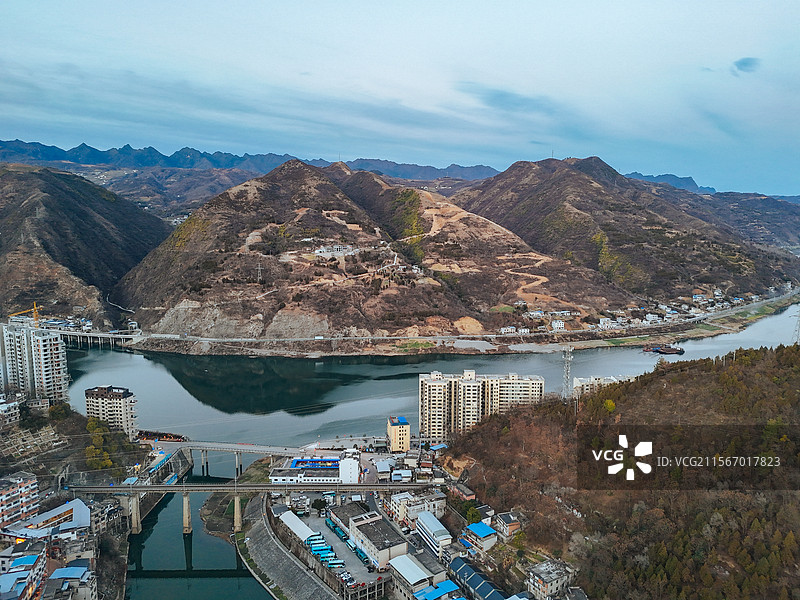 白河县 江岸路 王家坡 汉江 城市图片素材