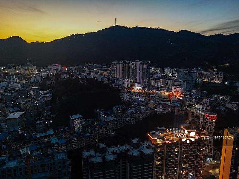 白河县 江岸路 王家坡 汉江 城市图片素材