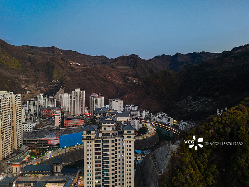 白河县 江岸路 王家坡 汉江 城市图片素材