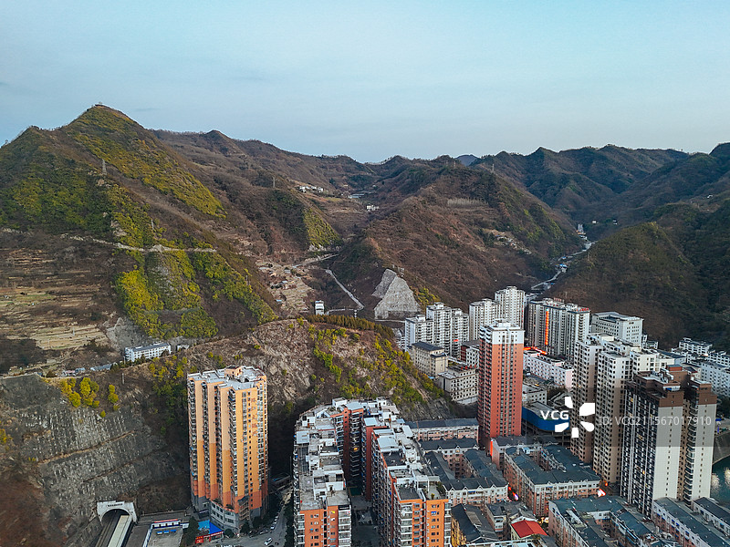 白河县 江岸路 王家坡 汉江 城市图片素材
