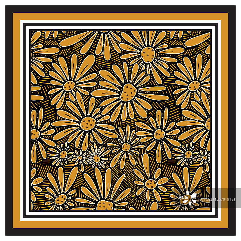 雏菊花与线条纹理背景图片素材