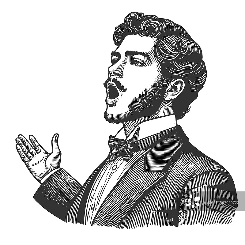 歌剧歌手在表演图片素材