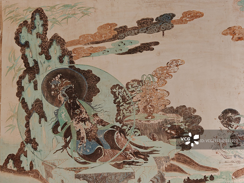 西夏王陵博物馆榆林窟水月菩萨图片素材