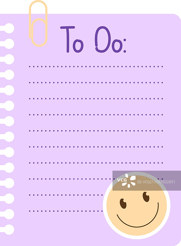 待办事项螺旋笔记本页面图片素材