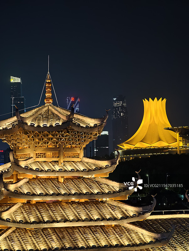 南宁民歌湖夜景图片素材