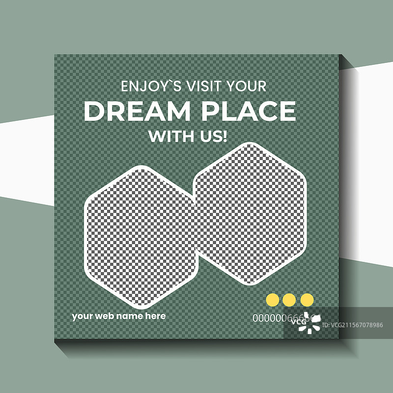 旅行社社交媒体帖子模板图片素材