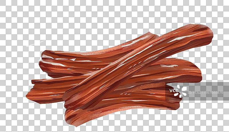 广西柳州特色美食之 牛腊巴插画元素图片素材