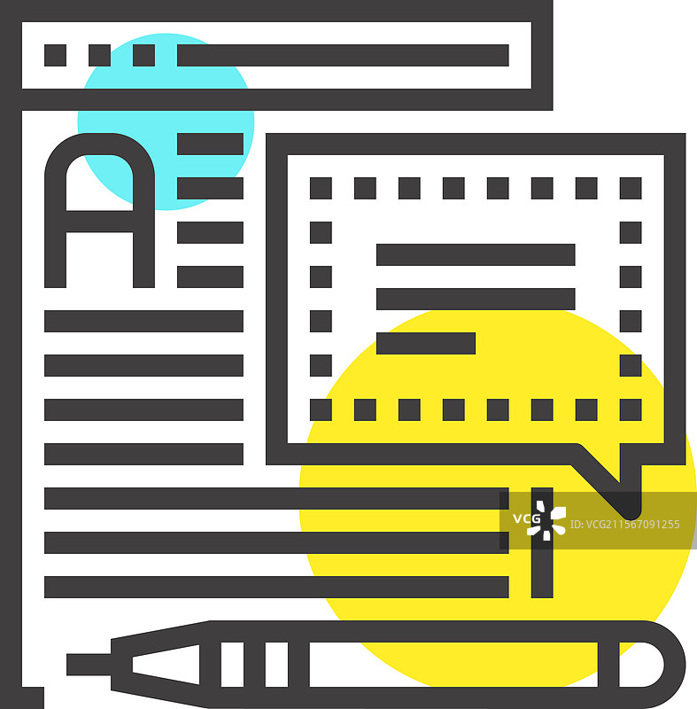 博客管理扁平线条网页图标概念图片素材