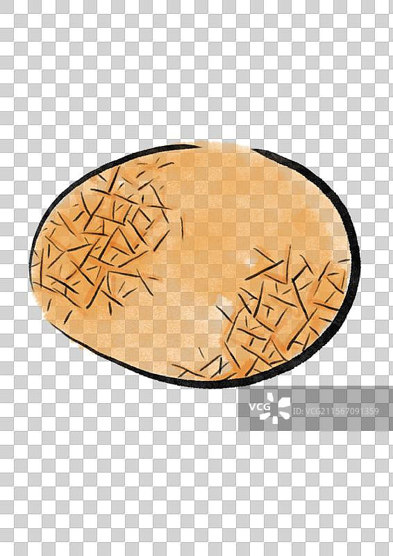 国潮风端午节美食插画元素-茶叶蛋图片素材