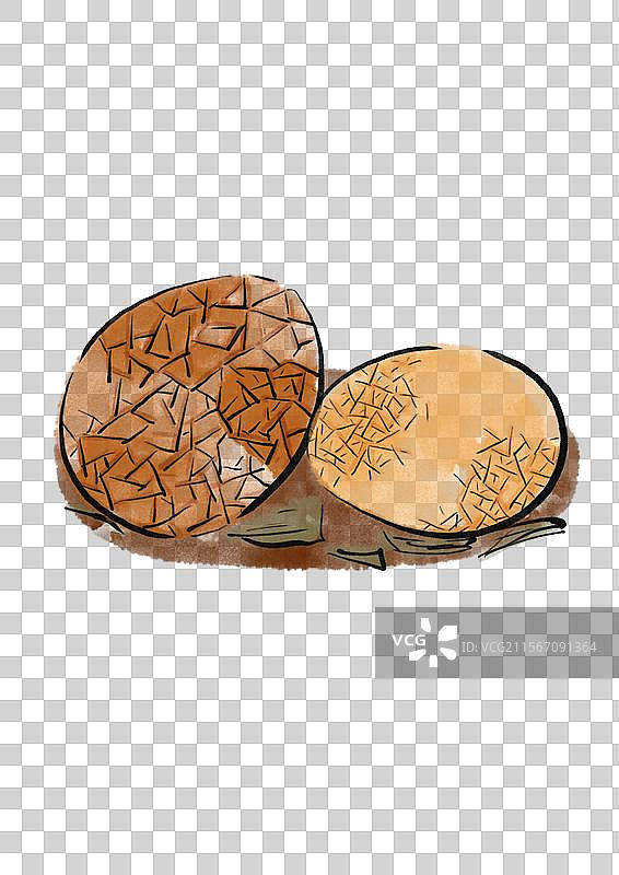 国潮风端午节美食插画元素-茶叶蛋图片素材