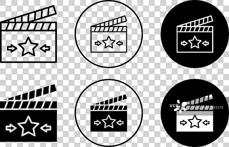 选角呼叫图标轮廓细线集合图片素材