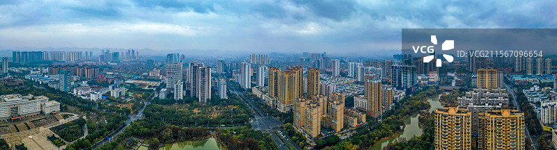 来宾市 兴宾区 盘古大道 平西村 城市 航拍图片素材