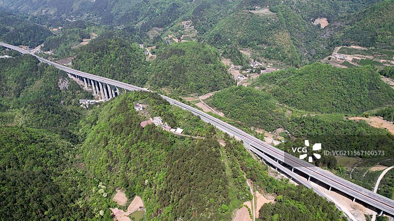 西部地区高速公路互通图片素材