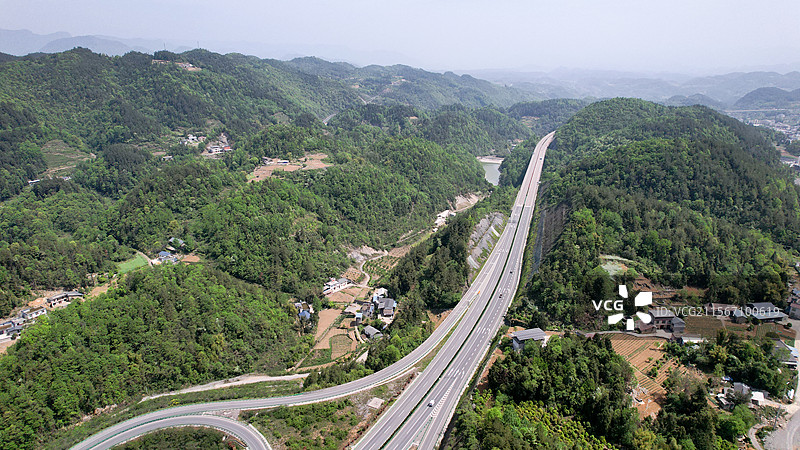 西部地区高速公路互通图片素材