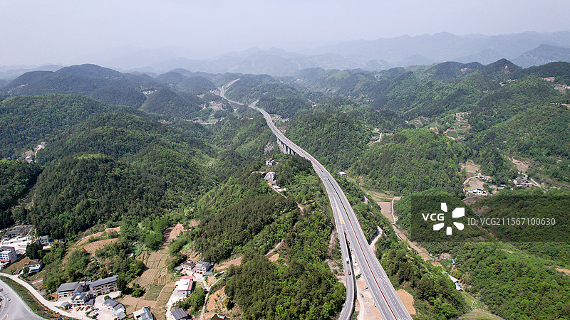西部地区高速公路互通图片素材