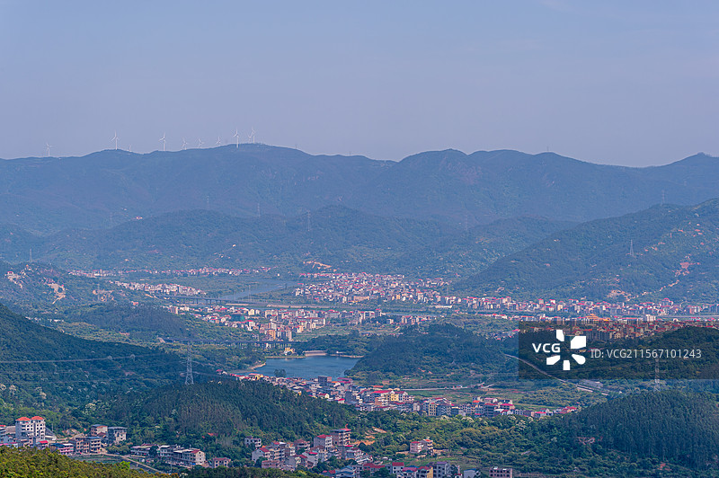 仙游县盖尾镇与木兰溪图片素材