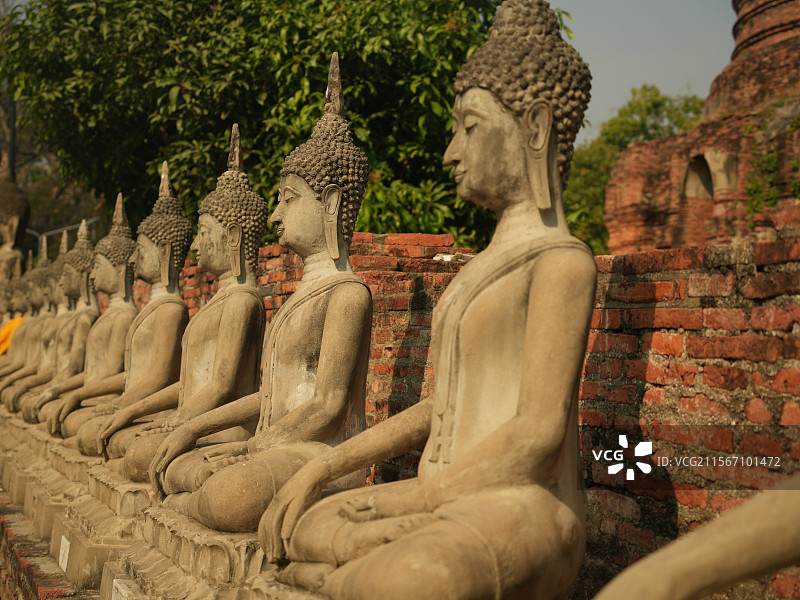 泰国大城府崖差蒙空寺图片素材