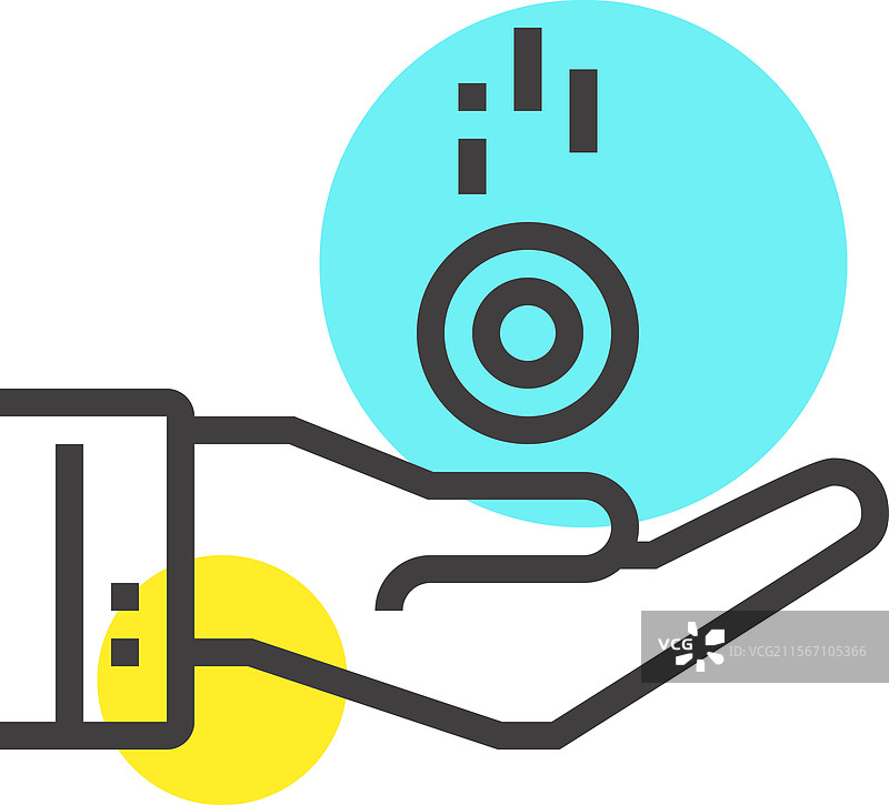 贷款平面线条网页图标概念图片素材