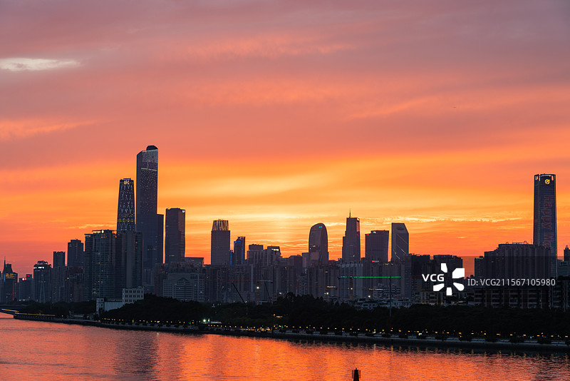 五月十一日广州世纪晚霞图片素材