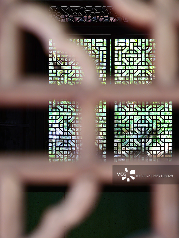 天一阁木窗图片素材