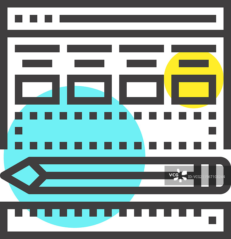 网页设计扁平线条网页图标概念图片素材