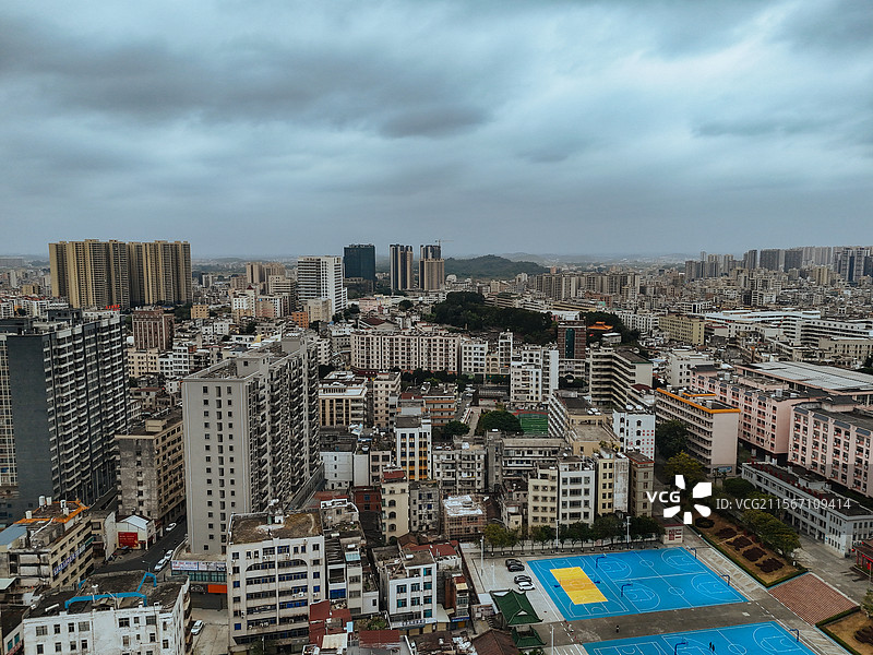 廉江市 廉江大道 瓦窑坡 城市  航拍图片素材