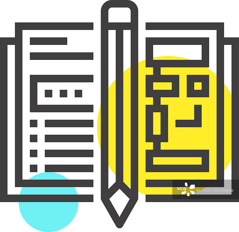 项目规划扁平线条网页图标概念图片素材