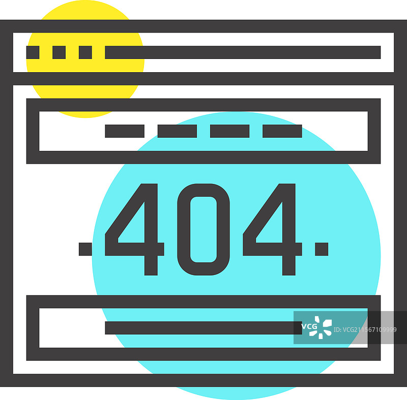 错误页面平面线条网页图标概念图片素材