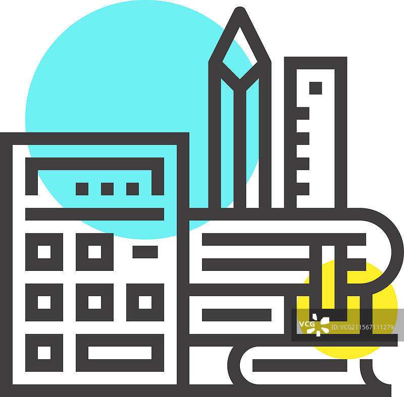 专业培训扁平线条网页图标概念图片素材