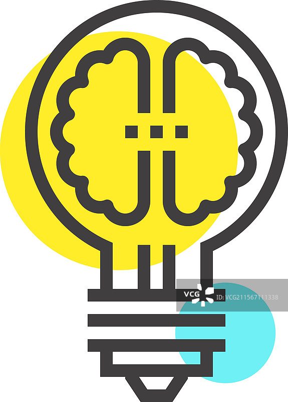 学习思维扁平化线条网页图标概念图片素材