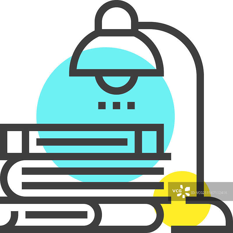 学习平面线条网页图标概念图片素材